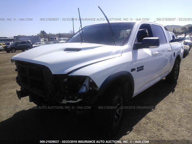 1C6RR7YT7GS399905 - 2016 RAM 1500 REBEL WHITE photo 2