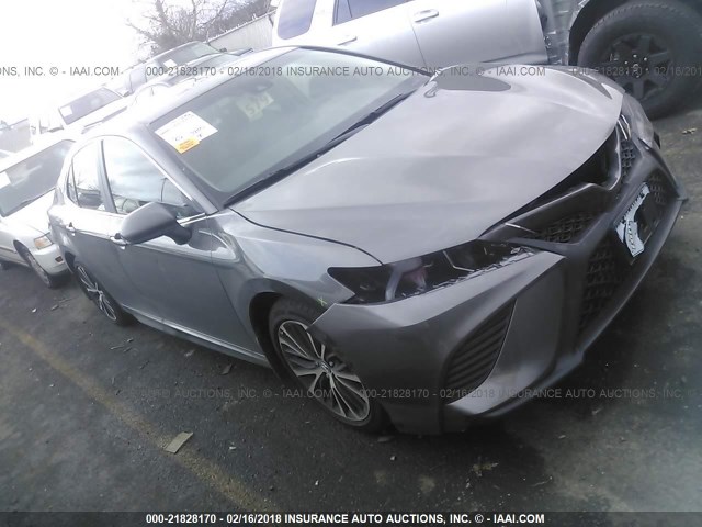 4T1B11HK7JU032256 - 2018 TOYOTA CAMRY L/LE/XLE/SE/XSE GRAY photo 1