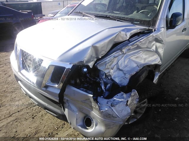 1N6AD0ER0GN796808 - 2016 NISSAN FRONTIER S/SV/SL/PRO-4X SILVER photo 6