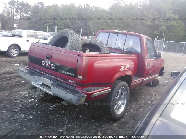 1GTDK14K8KZ524573 - 1989 GMC SIERRA K1500 RED photo 4