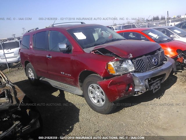 5N1AA08B46N721677 - 2006 NISSAN ARMADA SE/LE MAROON photo 1