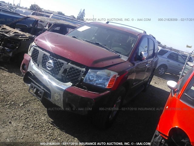 5N1AA08B46N721677 - 2006 NISSAN ARMADA SE/LE MAROON photo 2