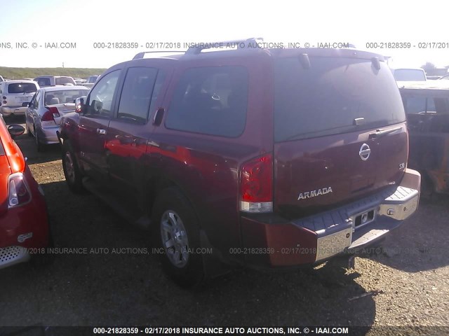 5N1AA08B46N721677 - 2006 NISSAN ARMADA SE/LE MAROON photo 3