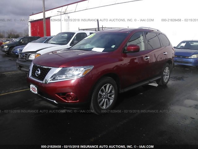 5N1AR2MM0GC628793 - 2016 NISSAN PATHFINDER S/SV/SL/PLATINUM 红色 照片 2