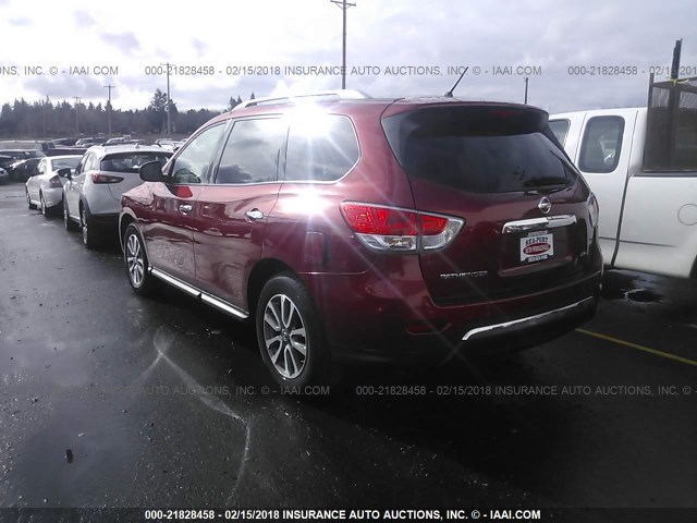 5N1AR2MM0GC628793 - 2016 NISSAN PATHFINDER S/SV/SL/PLATINUM RED photo 3