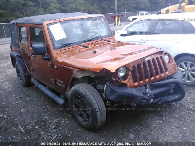 1J4BA3H10AL216042 - 2010 JEEP WRANGLER UNLIMITE SPORT ORANGE photo 1