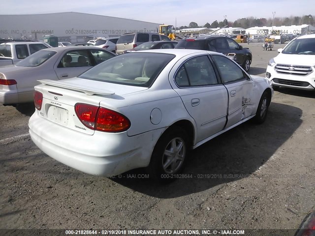 1G3NL52F44C233041 - 2004 OLDSMOBILE ALERO GL WHITE photo 4