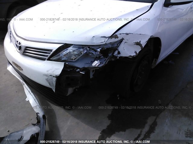 4T4BF1FKXER440265 - 2014 TOYOTA CAMRY L/SE/LE/XLE WHITE photo 6