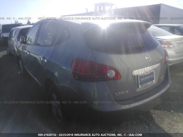 JN8AS5MV2DW126515 - 2013 NISSAN ROGUE S/SV GRAY photo 3