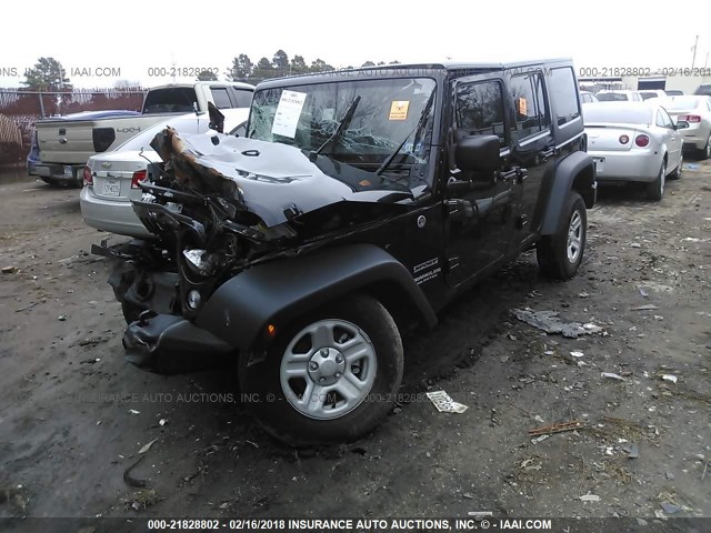 1C4BJWDG5HL504909 - 2017 JEEP WRANGLER UNLIMITE SPORT BLACK photo 2