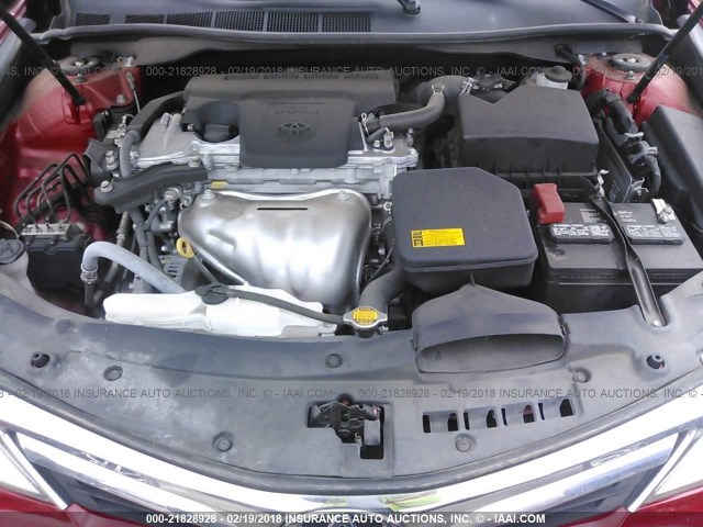 4T4BF1FK5ER375292 - 2014 TOYOTA CAMRY L/SE/LE/XLE წითელი ფოტო 10