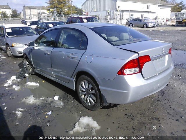 2HGFA16839H544321 - 2009 HONDA CIVIC EX SILVER photo 3