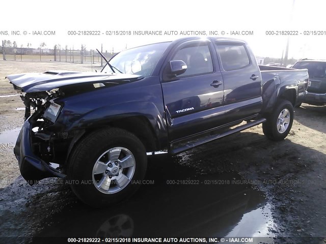 3TMKU4HN2DM036277 - 2013 TOYOTA TACOMA DBL CAB PRERUNNER LNG BED Dark Blue photo 2