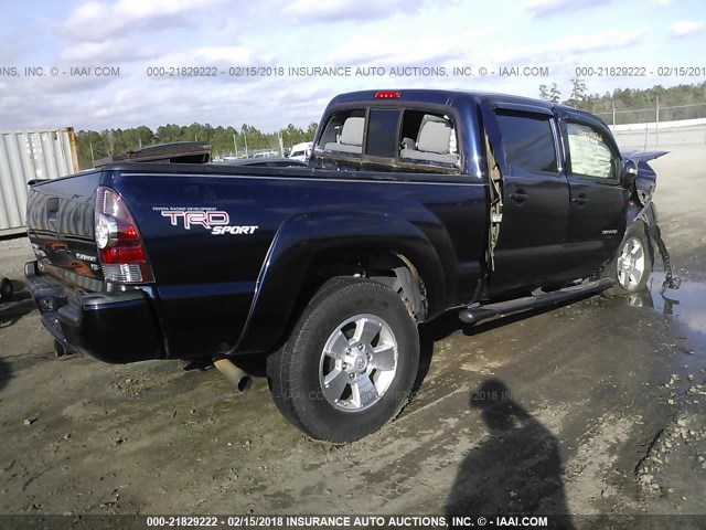 3TMKU4HN2DM036277 - 2013 TOYOTA TACOMA DBL CAB PRERUNNER LNG BED Dark Blue photo 4