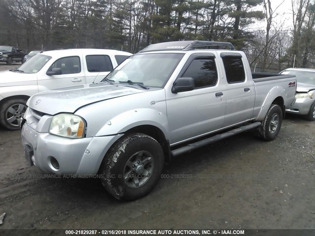 1N6ED29YX4C472707 - 2004 NISSAN FRONTIER CREW CAB XE V6 SILVER photo 2