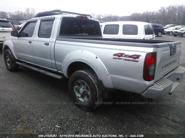 1N6ED29YX4C472707 - 2004 NISSAN FRONTIER CREW CAB XE V6 SILVER photo 3