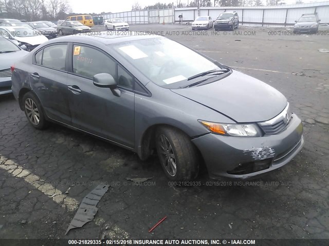 19XFB2F94CE308029 - 2012 HONDA CIVIC EXL GRAY photo 1