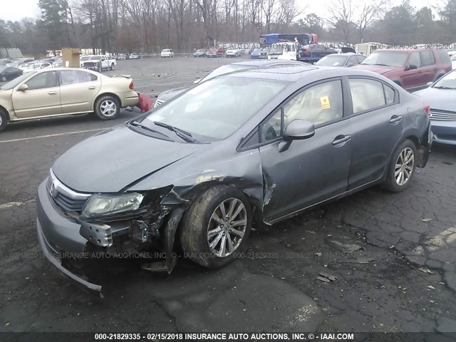 19XFB2F94CE308029 - 2012 HONDA CIVIC EXL GRAY photo 2