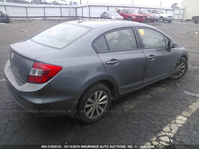 19XFB2F94CE308029 - 2012 HONDA CIVIC EXL GRAY photo 4