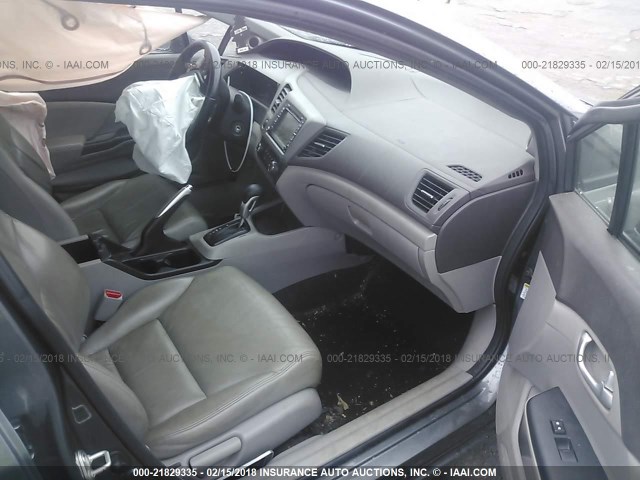 19XFB2F94CE308029 - 2012 HONDA CIVIC EXL GRAY photo 5