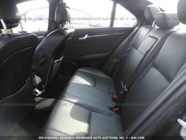 WDDGF4HB2CA609248 - 2012 MERCEDES-BENZ C 250 BLACK photo 8