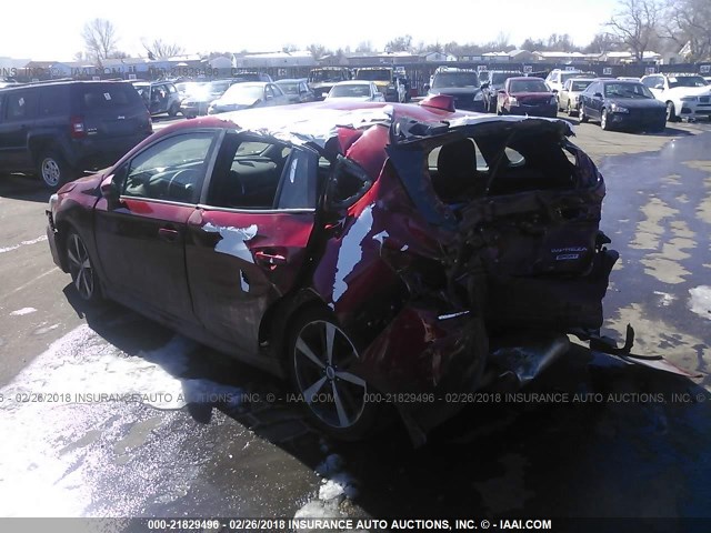 4S3GTAM62J3700113 - 2018 SUBARU IMPREZA SPORT RED photo 3