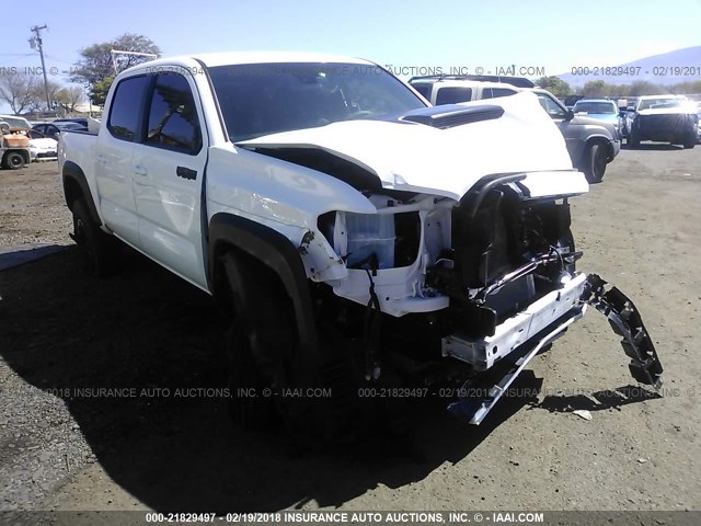 5TFCZ5AN9JX126568 - 2018 TOYOTA TACOMA DBL CAB/SR/TRDSPT/OR/PRO თეთრი ფოტო 1