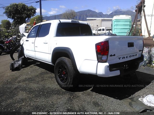 5TFCZ5AN9JX126568 - 2018 TOYOTA TACOMA DBL CAB/SR/TRDSPT/OR/PRO თეთრი ფოტო 3