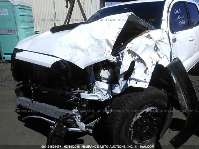 5TFCZ5AN9JX126568 - 2018 TOYOTA TACOMA DBL CAB/SR/TRDSPT/OR/PRO თეთრი ფოტო 6