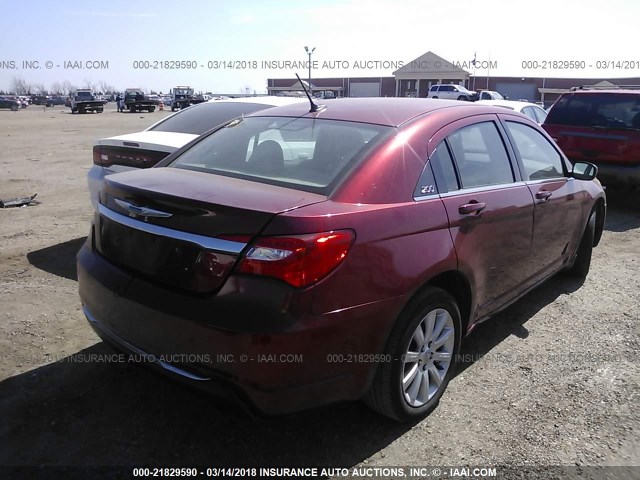 1C3CCBBB2CN230150 - 2012 CHRYSLER 200 TOURING RED photo 4