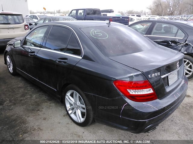 WDDGF4HB0DF970756 - 2013 MERCEDES-BENZ C 250 GRAY photo 3