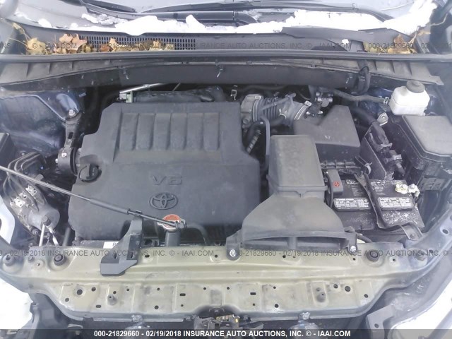 5TDJKRFH0GS311953 - 2016 TOYOTA HIGHLANDER XLE მუქი ლურჯი ფოტო 10