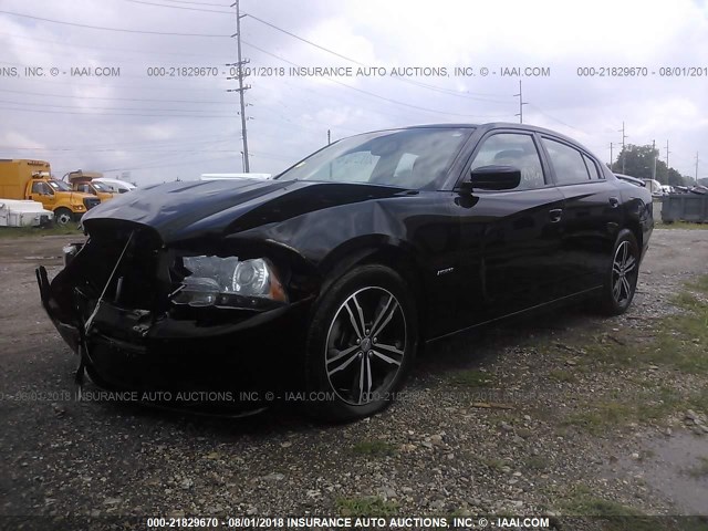 2C3CDXDT4EH248614 - 2014 DODGE CHARGER R/T BLACK photo 2