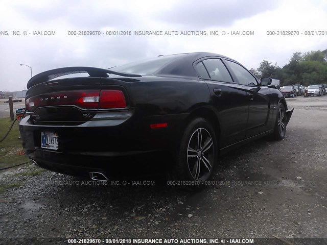 2C3CDXDT4EH248614 - 2014 DODGE CHARGER R/T BLACK photo 4