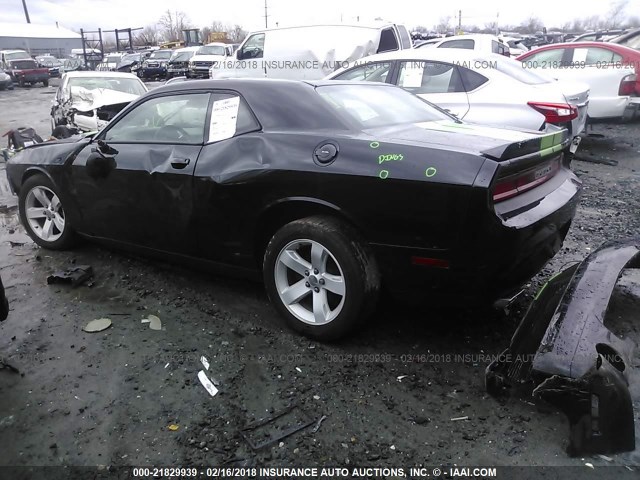 2C3CDYAG6DH510631 - 2013 DODGE CHALLENGER SXT BLACK photo 3