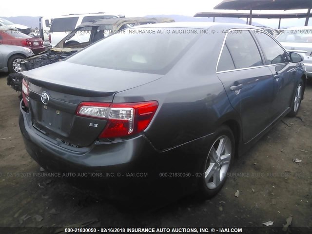 4T1BF1FK9CU174468 - 2012 TOYOTA CAMRY SE/LE/XLE GRAY photo 4
