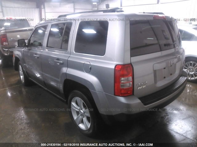 1C4NJRFB1ED847481 - 2014 JEEP PATRIOT LATITUDE GRAY photo 3