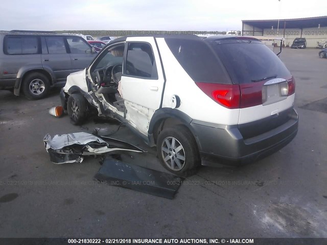 3G5DA03E42S546860 - 2002 BUICK RENDEZVOUS CX WHITE photo 3