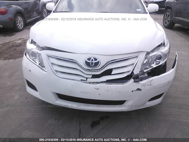 4T4BF3EK7AR028795 - 2010 TOYOTA CAMRY SE/LE/XLE WHITE photo 6