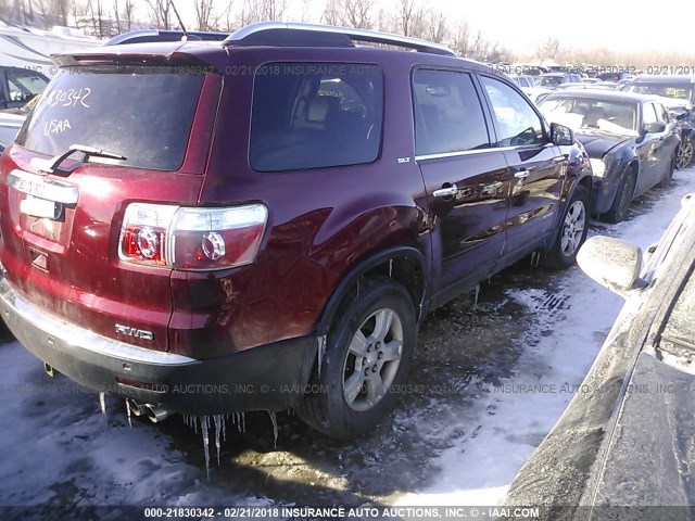 1GKEV23767J123273 - 2007 GMC ACADIA SLT-1 RED photo 4