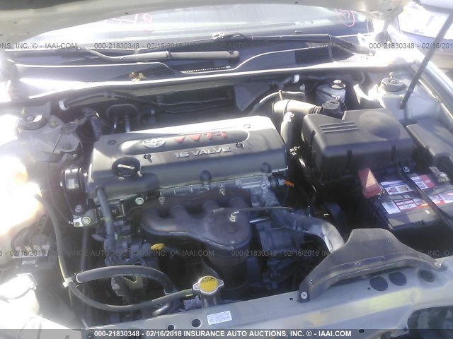 4T1BE30K54U359044 - 2004 TOYOTA CAMRY LE/XLE/SE ვერცხლისფერი ფოტო 10