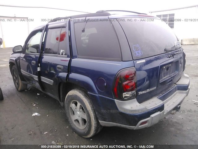 1GNDT13S922341181 - 2002 CHEVROLET TRAILBLAZER  BLUE photo 3