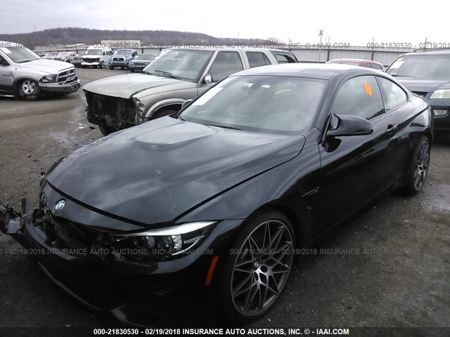 WBS4Y9C5XJAC86372 - 2018 BMW M4 BLACK photo 2