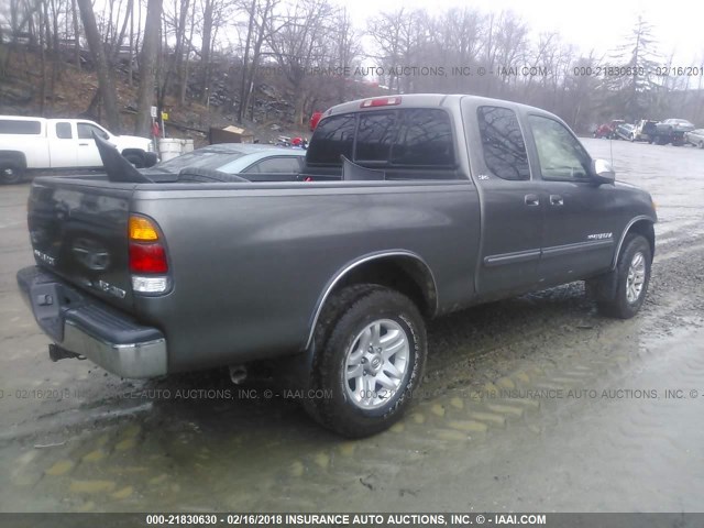 5TBBT44173S394634 - 2003 TOYOTA TUNDRA ACCESS CAB SR5 GRAY photo 4