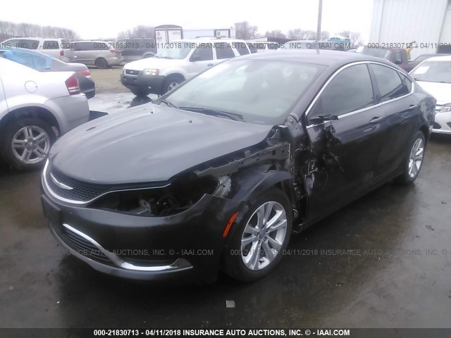 1C3CCCAG1FN730310 - 2015 CHRYSLER 200 LIMITED GRAY photo 2