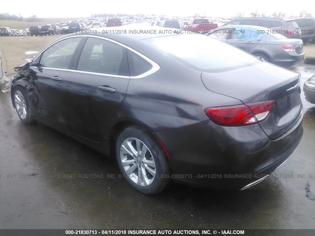 1C3CCCAG1FN730310 - 2015 CHRYSLER 200 LIMITED GRAY photo 3