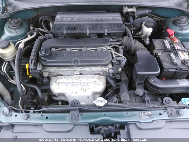 KNADC125936246552 - 2003 KIA RIO GREEN photo 10