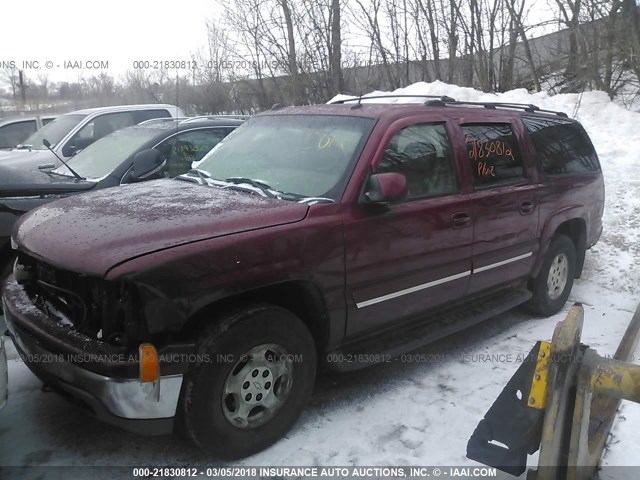 1GNFK16Z34J245611 - 2004 CHEVROLET SUBURBAN K1500 BURGUNDY photo 2