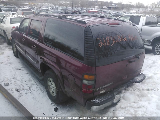 1GNFK16Z34J245611 - 2004 CHEVROLET SUBURBAN K1500 BURGUNDY photo 3