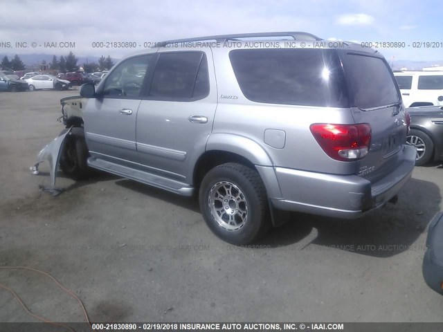 5TDZT38A55S242025 - 2005 TOYOTA SEQUOIA LIMITED SILVER photo 3